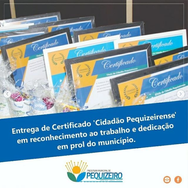 TÍTULO DE CIDADÃO PEQUIZEIRENSE