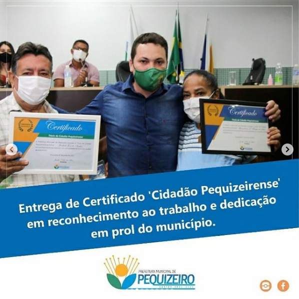 TÍTULO DE CIDADÃO PEQUIZEIRENSE