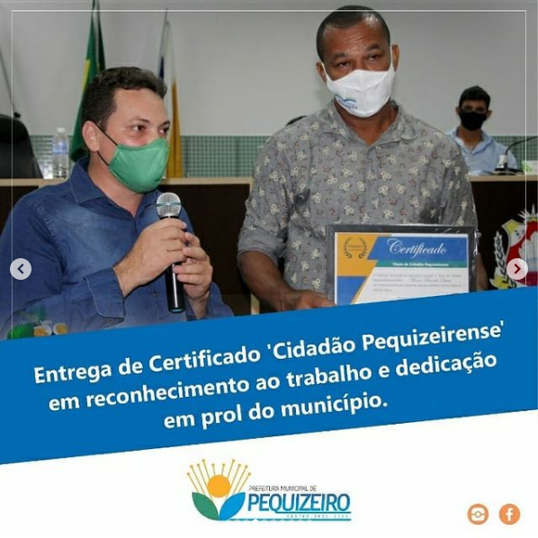 TÍTULO DE CIDADÃO PEQUIZEIRENSE