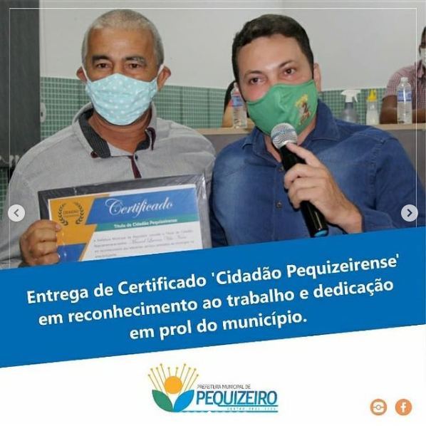 TÍTULO DE CIDADÃO PEQUIZEIRENSE