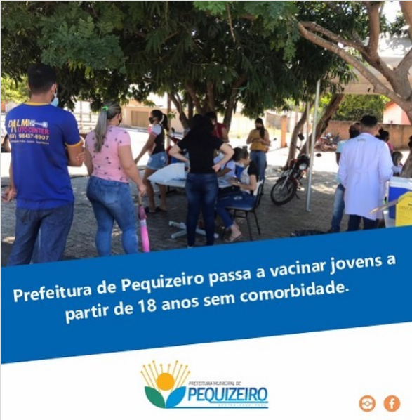 VACINAÇÃO PARA JOVENS A PARTIR DE 18 ANOS DE IDADE SEM COMORBIDADES