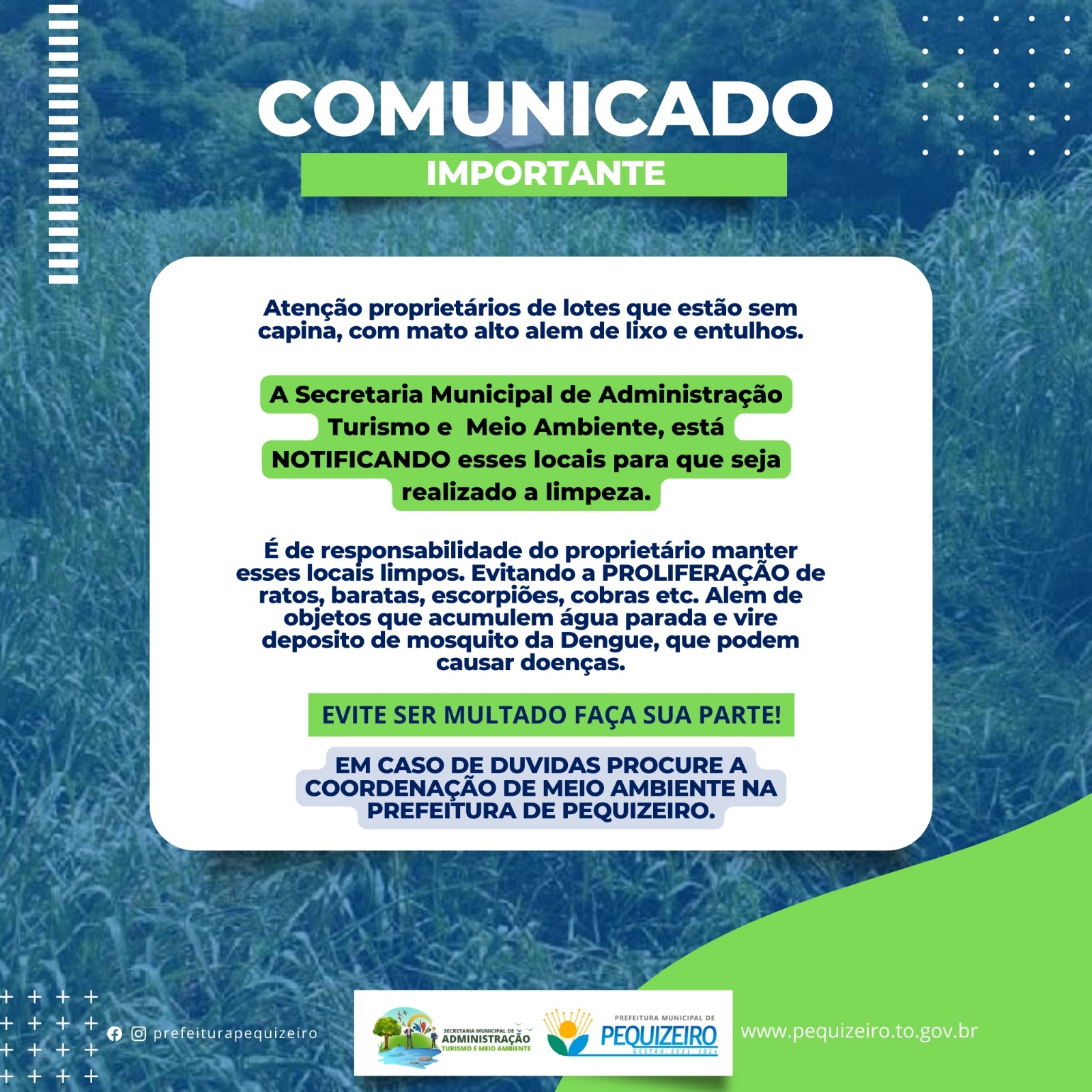 ATENÇÃO / COMUNICADO