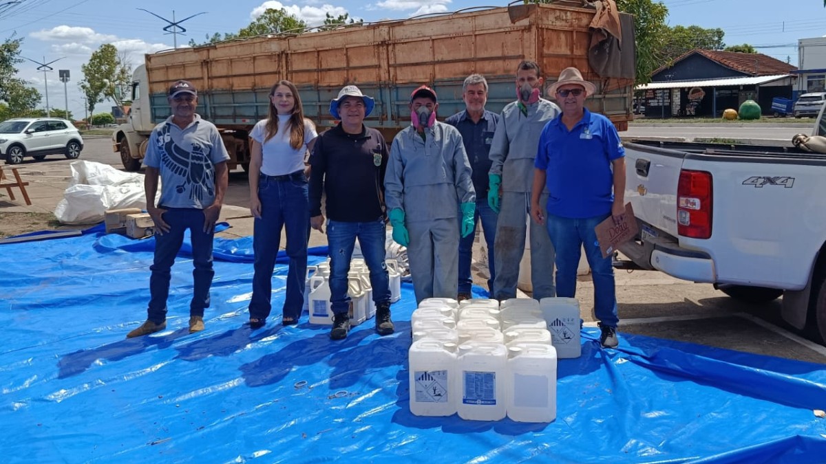 Ação de descarte de embalagens de agrotóxicos é realizada em Pequizeiro