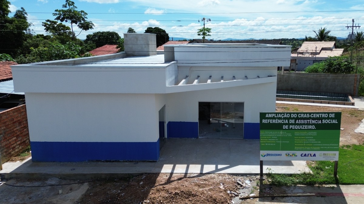 Ampliação do CRAS Beatriz Pires Barros, em Pequizeiro, entra em fase final de conclusão